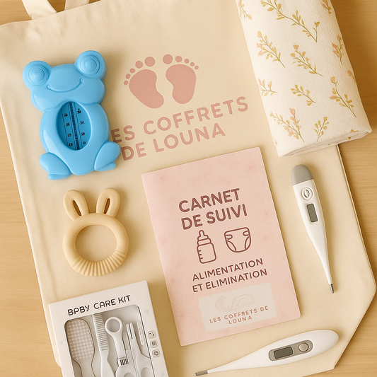 Coffret naissance Bienvenue Bébé - Premiers soins et douceur